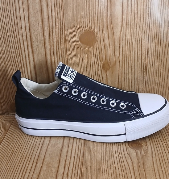Converse Women's Black Slip-On Sneakers - Picture 1 of 14